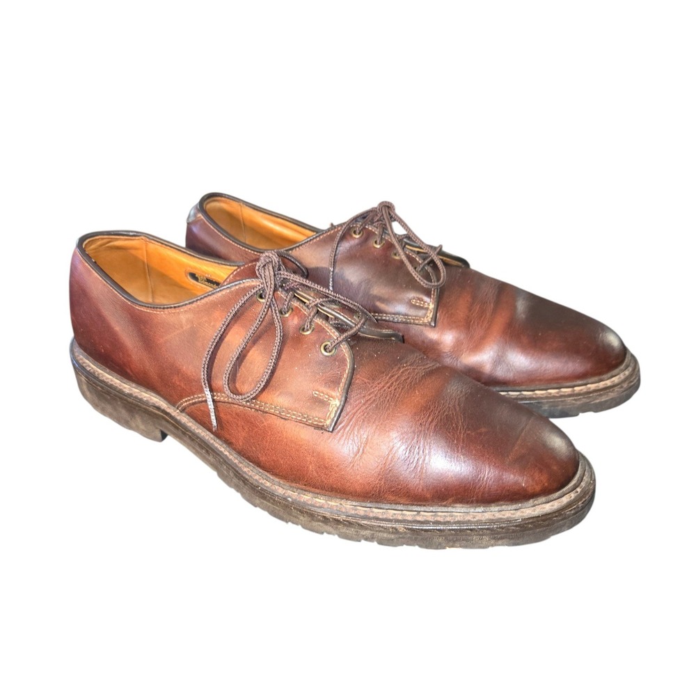 Allen Edmonds Fulton Derby 11B NARROW Brown Saddlehorn Leather VTG Y2K 6221